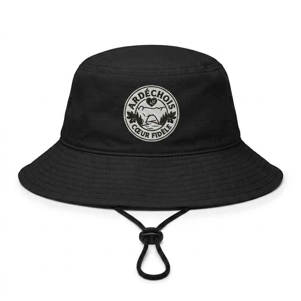 Chapeau bob outdoor noir Ardéchois Cœur Fidèle
