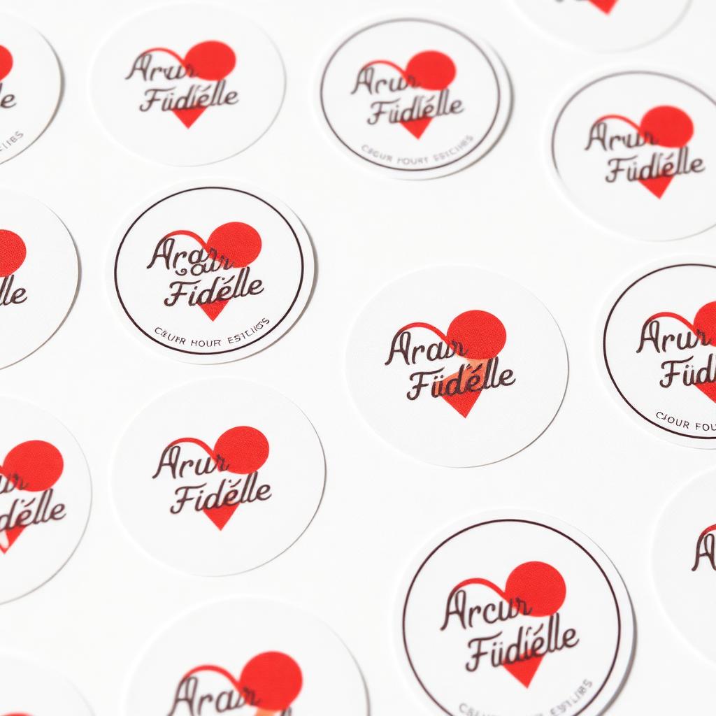 Stickers Ardéchois Cœur Fidèle - Planche de stickers avec logo