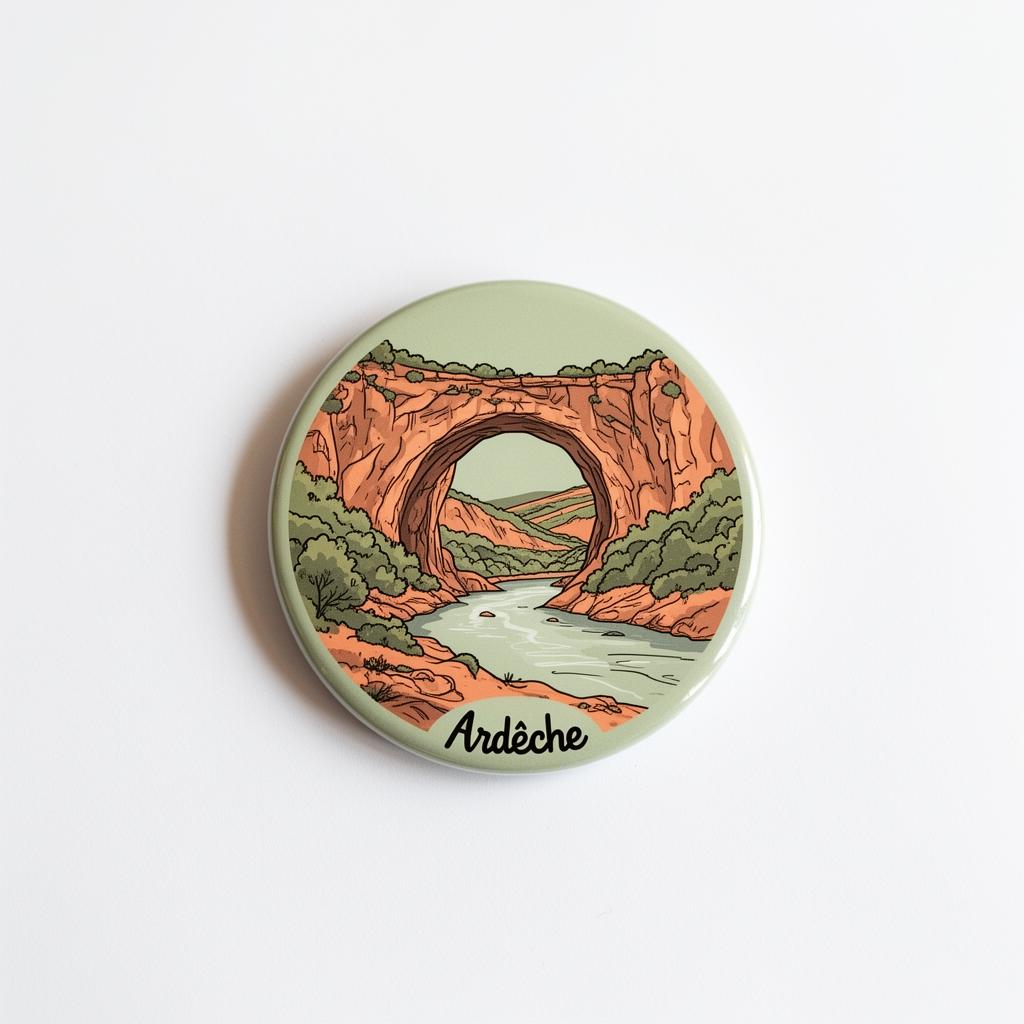 Magnet frigo souvenir Ardèche Pont d'Arc