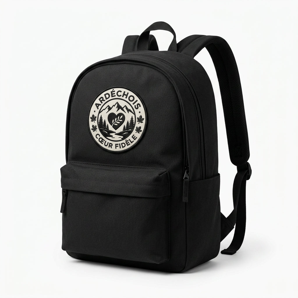 Sac à dos noir Ardéchois Cœur Fidèle